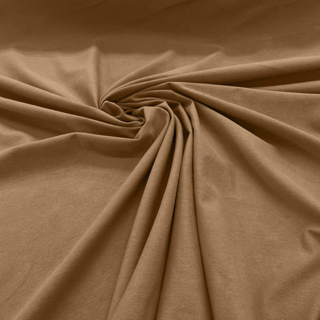 1 Yard Khaki Cotton Spandex Jersey Knit Fabric 60" Width Soft Stretchy and Durable